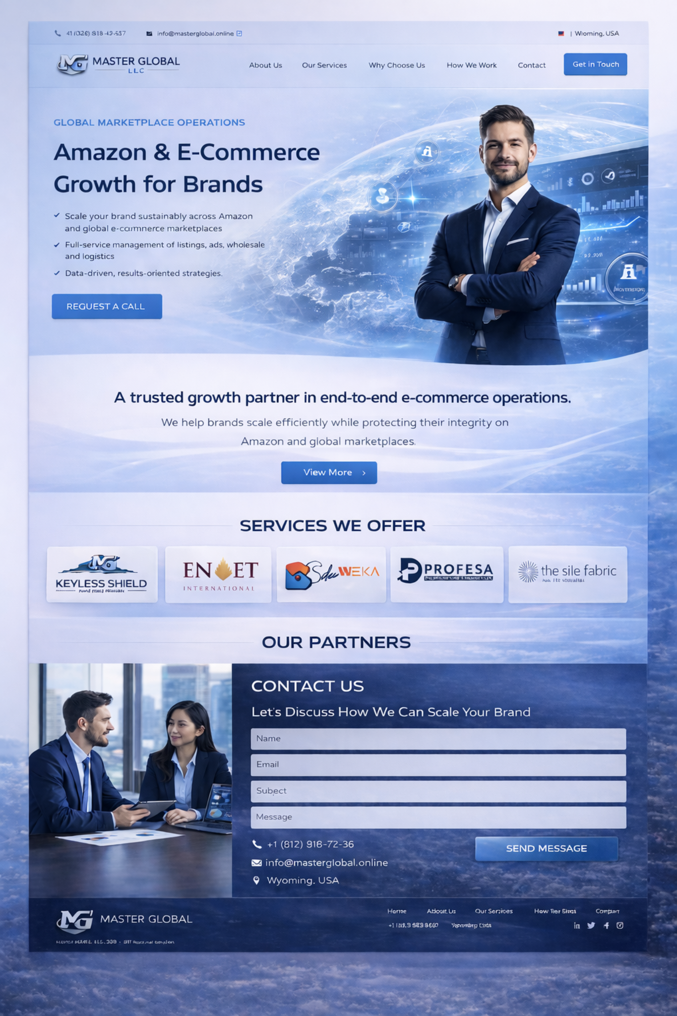 E-commerce analytics hero background